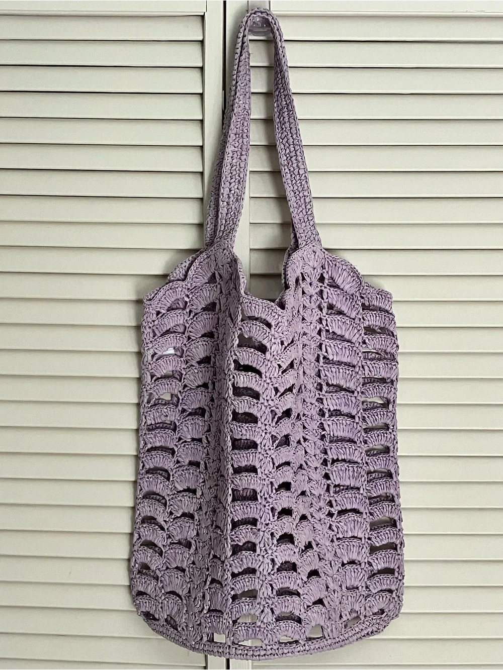 NWT J Crew Handwoven Straw Tote Bag (Lavender)